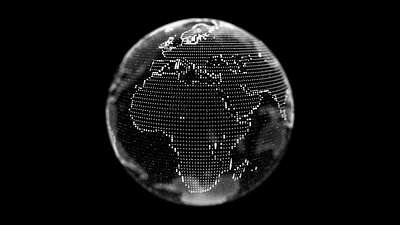 Digital planet Earth 3d animation art black design digital graphic design illustration logo mesh motion night sphere texture