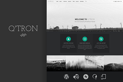 Q'tron - Business Portfolio WP Theme beaver builder business drag and drop flexible gpl page builder professional seo theme well coded wordpress