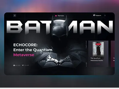 Narrio [world building platform] b2b b2c graphic design ui ux web3