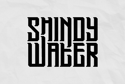 Shindy Water branding lettering logo logotype typography