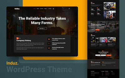 Induz. a Industrial WordPress Theme app branding design graphic design logo template ui webdesign