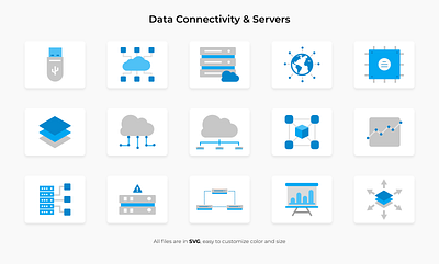 Data Connectivity & Cloud Computing Icons cloud computing icon cloud connectivity icons cloud server icons cloud sharing computer hardware icons data analytics icons data connectivity icon data science icons data sharing design flat icon icon icon design iconography pen drive icon security layers icons