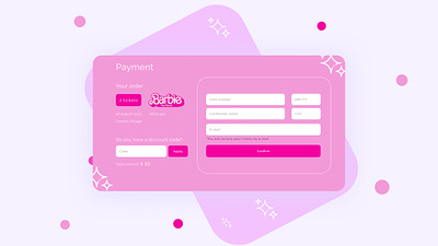 Credit Card Checkout barbie creditcard design form payment form paymentform ui ui design