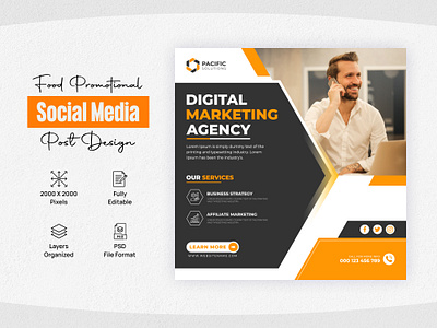 Corporate Agency Social Media Post | Banner Template animation app banner design branding business banner business cover business post corporate banner corporate design corporate post design graphic design illustration logo ui vector