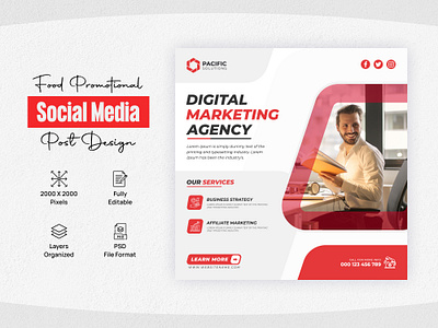 Corporate Agency Social Media Post | Banner Template animation app banner design branding business banner business cover business post corporate banne corporate post design graphic design illustration logo ui vector