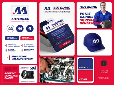 Auto Repair Brand auto brand branding clean design france graphic design logo repair ui ux