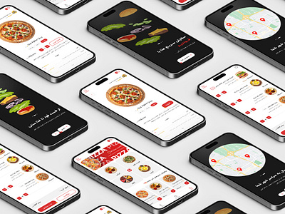 Food delivery application - FOODDIO app application figma food food delivery iran iranian persian red ui ui design user ux ux design