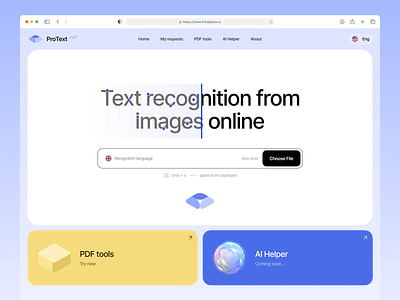 Online service for text recognition branding design graphic design illustration logo minimal typography ui ux web website
