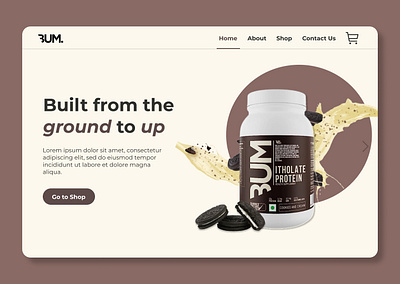 Landing Page for Protein Company app design branding design ui ui design uiux ux design vector