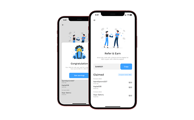 Referral page mobile Ui design mobile app referral page ui ui design uiux