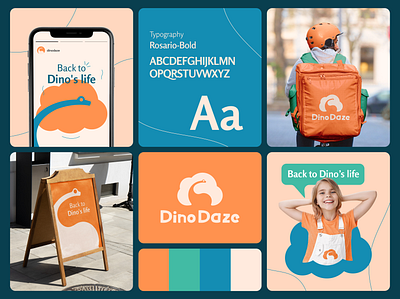 DinoDaze Branding branding character child daze dino graphic design illustration logo minimal toy vector visual brand identity