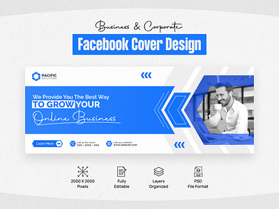 Corporate & Business Facebook Cover Templates animation app banner design branding business cover corporate cover cover design design facebook cover facebook cover template facebook post graphic design illustration logo ui vector