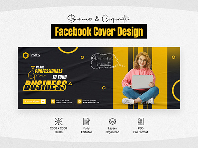 Corporate & Business Facebook Cover Templates animation app banner design branding business cover corporate cover cover template design facebook cover facebook cover template graphic design illustration logo poster ui vector