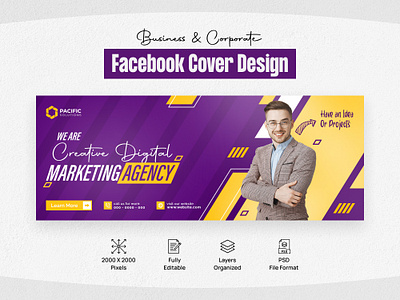 Corporate & Business Facebook Cover Templates animation app banner design branding business facebook cover business facebook cover template corporate facebook cover cover template design facebook cover graphic design illustration logo template ui vector