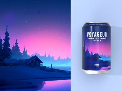 Craft IPA packaging design concept "Canada" branding business illustration canada design food branding identity design illustration landscape marketing marketing design travel