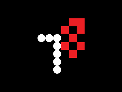 seventy eight 78 black branding digital dot icon illustration indonesia logo minimal number red square vector white