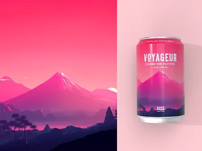 Craft IPA packaging design concept branding business illustration can design design digital illustration food branding fuji identity design illustration japan landscape marketing marketing design packaging design travel japan mountain