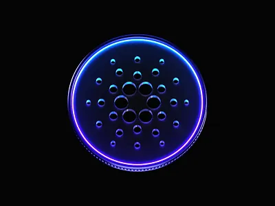 Cardano Glass Coin 3d 3dart ada animation blender blockchain cardano cash coin crypto currency cycles glass icon illustration invest logo motion render token