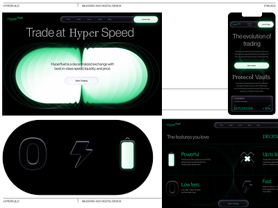 HyperFluid Exchange crypto design exchange typography ui web3 website