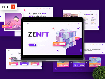 Zenft - Powerpoint Templates art portfolio powerpoint purple slide template