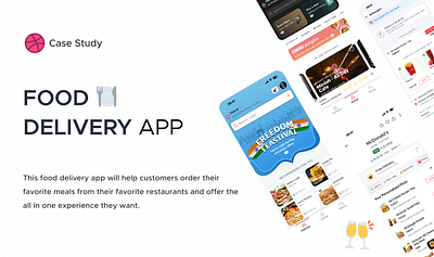 Food Delivery App app branding case study design food delivery graphic design illustration logo product design ui ux vector