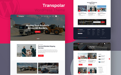 Transpolar a Transportation WordPress Theme app branding design graphic design illustration logo template ui webdesign