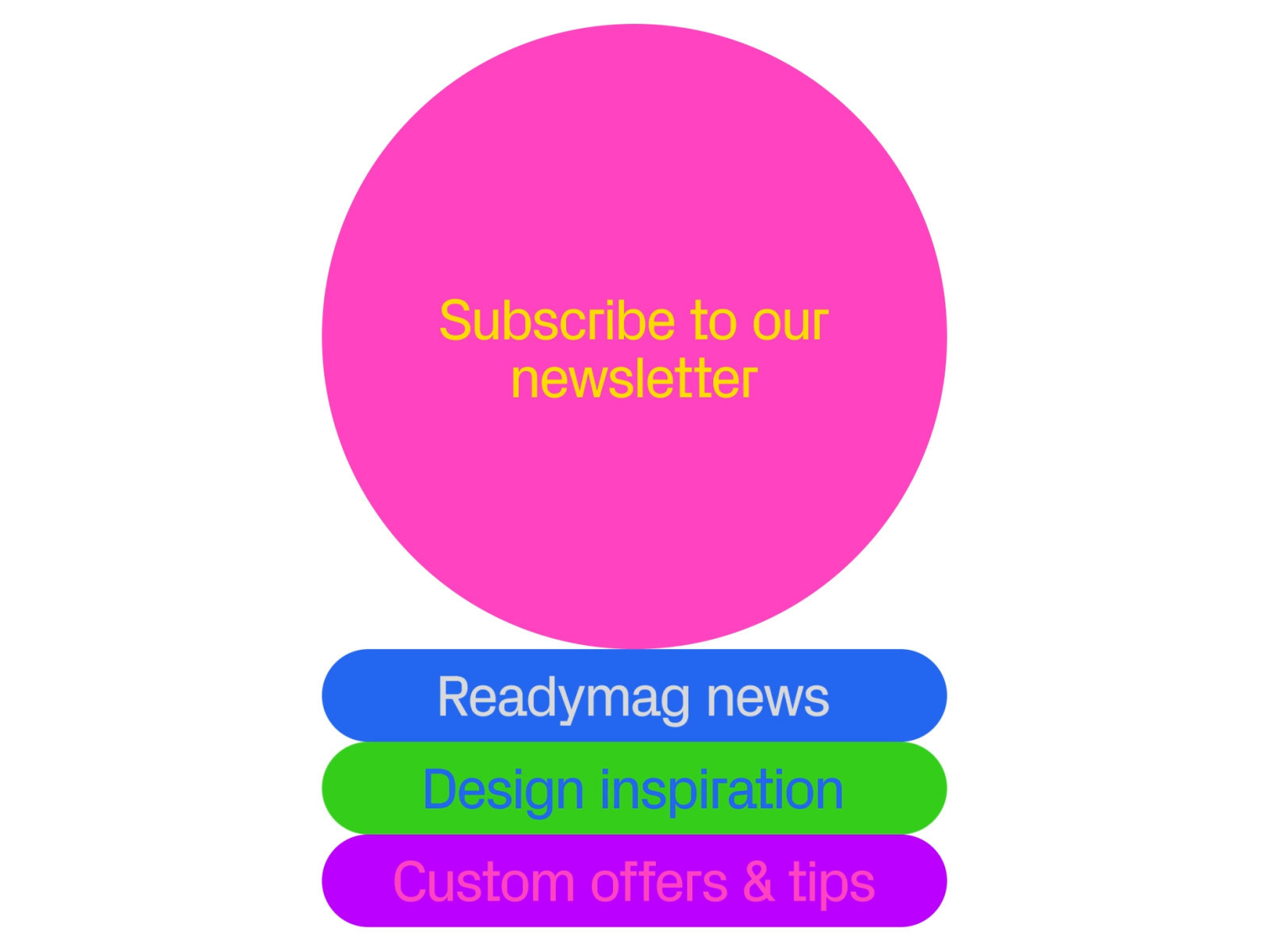 Readymag newsletter motion graphics newsletter typography