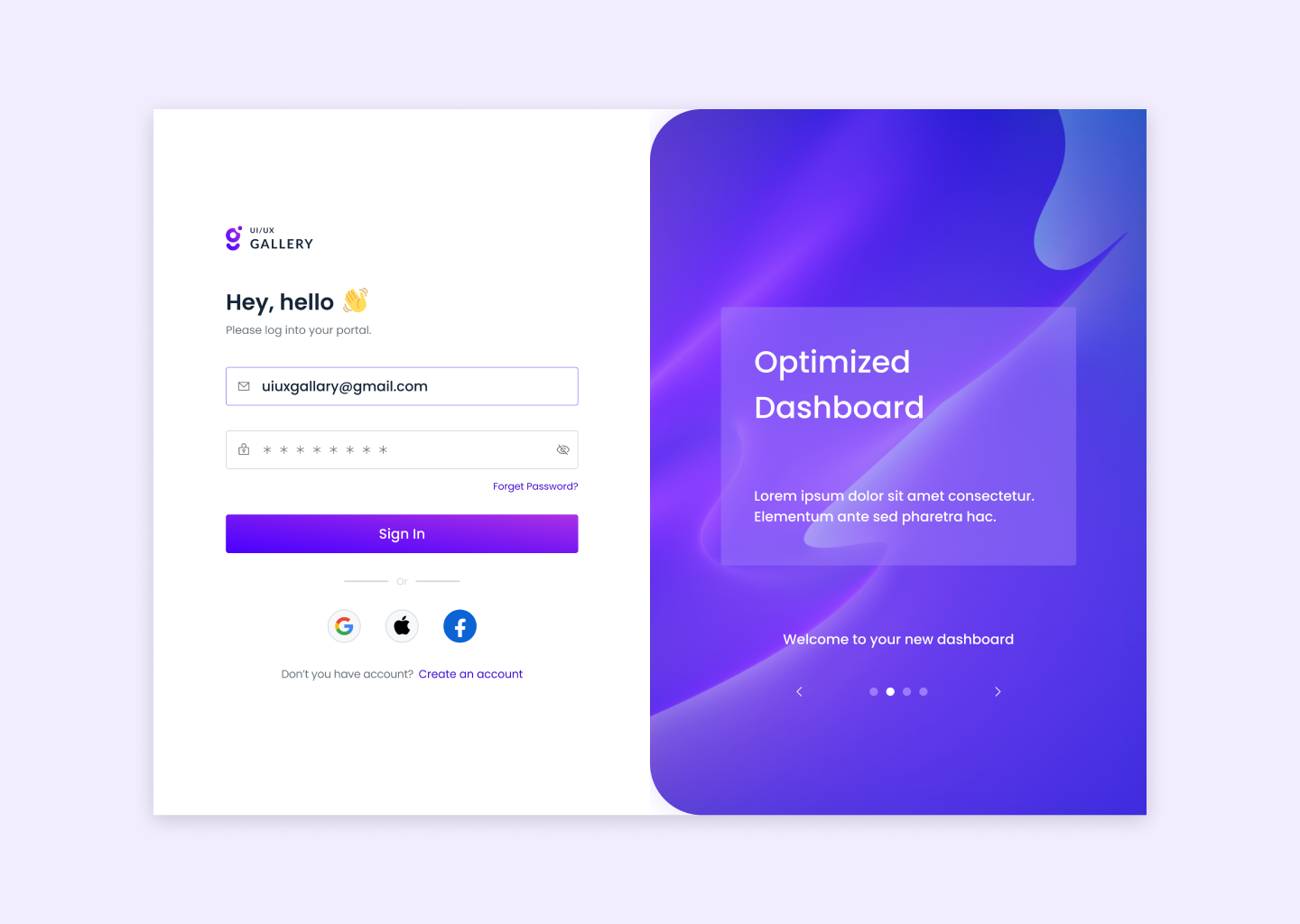 Log in page — UI/UX GALLERY by Mahmudul Hasan Pias on Dribbble