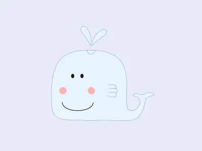 Cute Whale cute design graphic design illustration illustrator whale