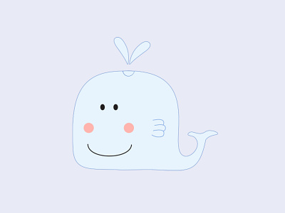 Cute Whale cute design graphic design illustration illustrator whale