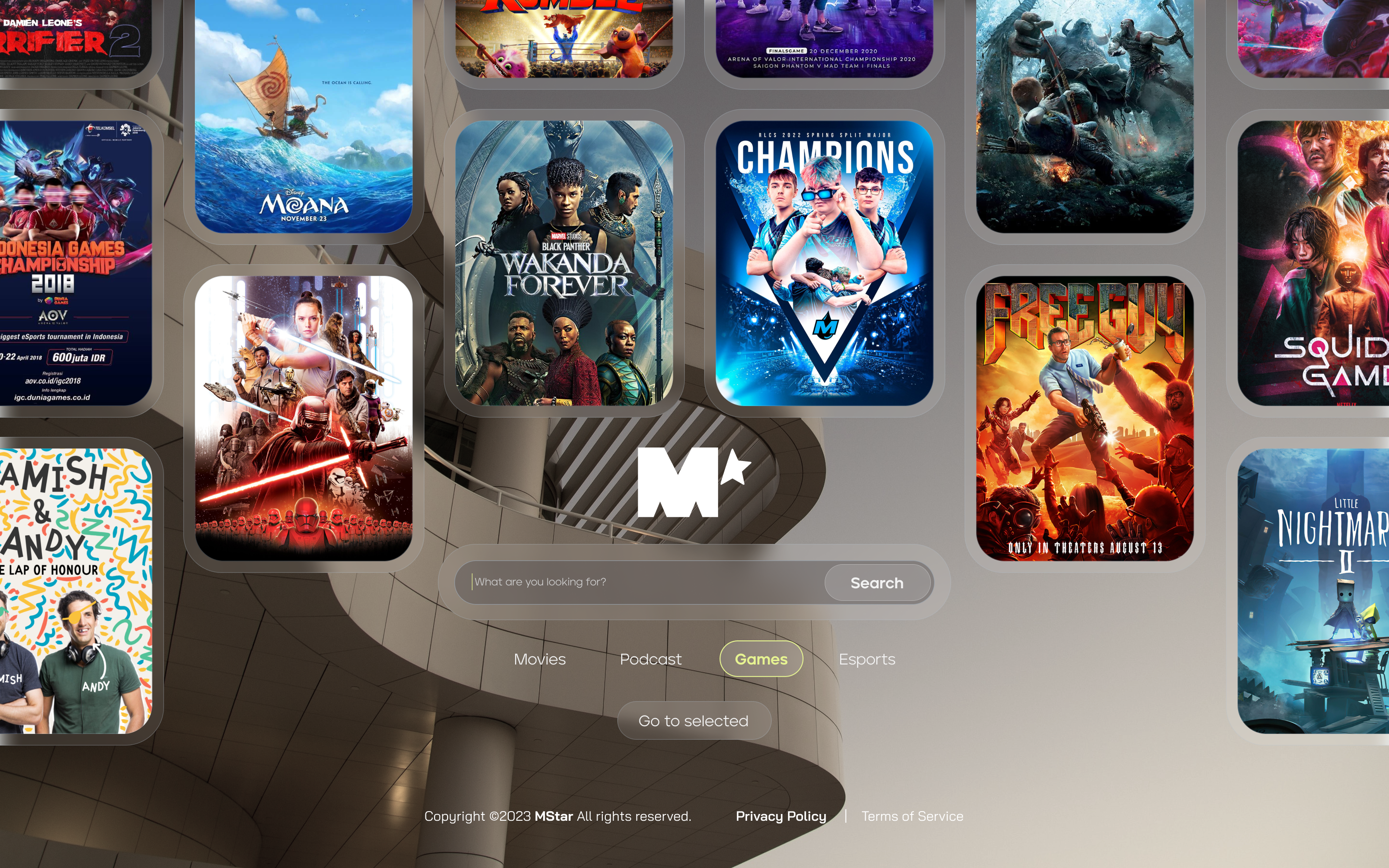 tvOS Interface color esports games graphic design illustration interface logo movie podcast tvos ui vr