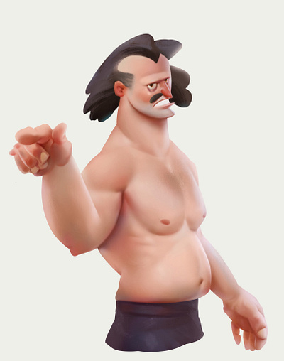 Fighter 2d casual character concept design fighter game illustration man