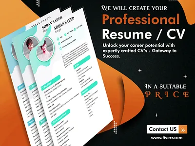 Social media advertising post cv graphics design poster design resume social media