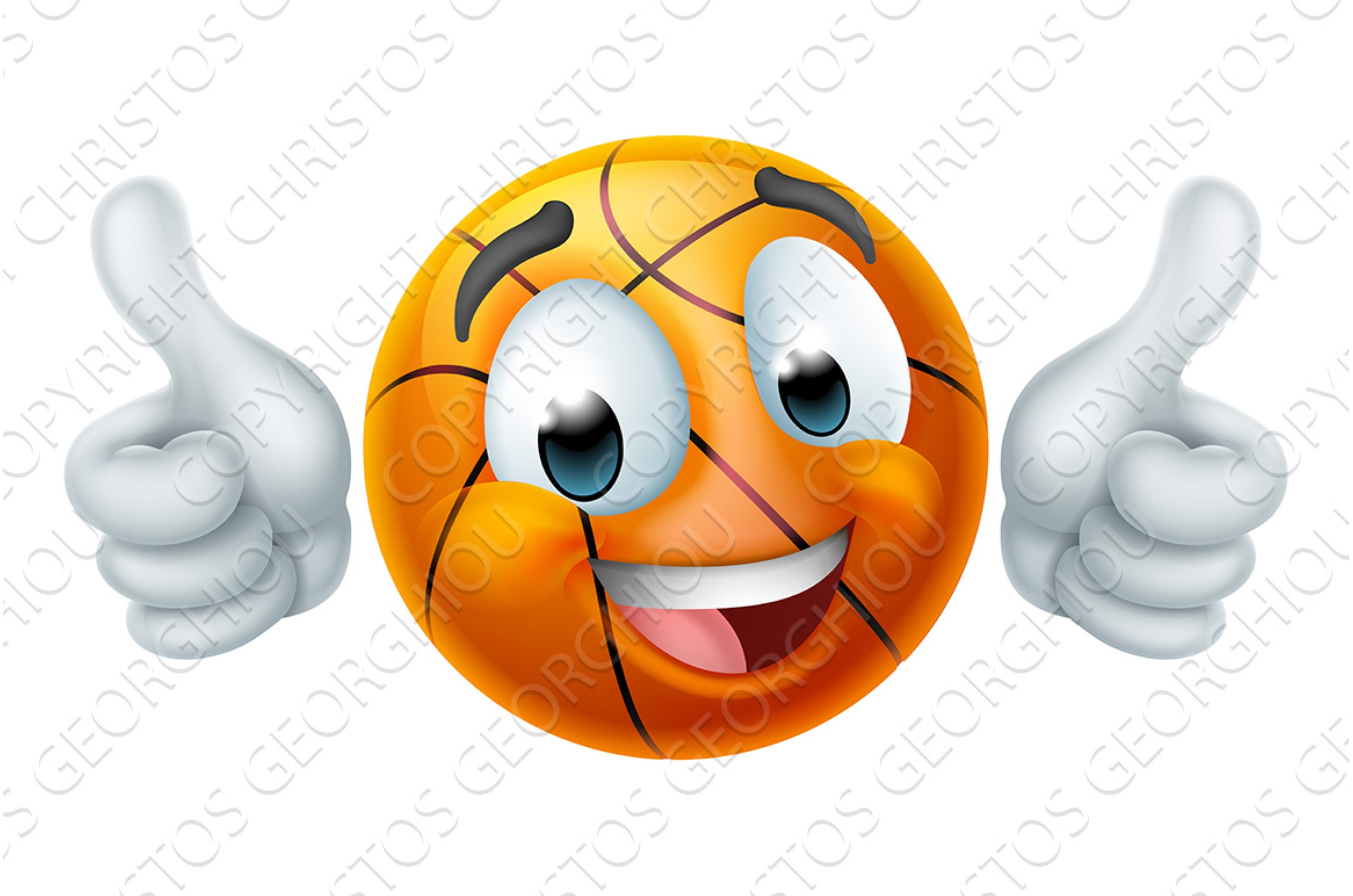 Basketball Ball Emoticon Face Emoji by Christos on Dribbble