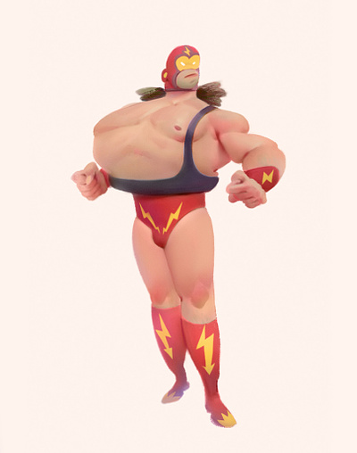 Lucha libre animation casual character concept design fighter game illustration lucha libre