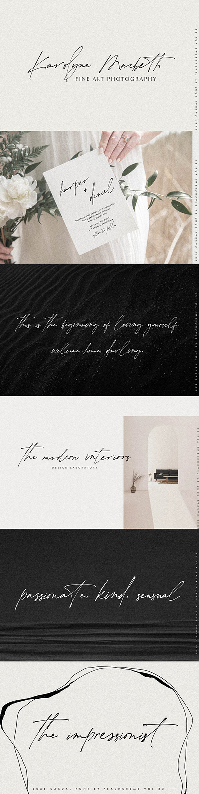 the impressionist luxe chic font wet ink font