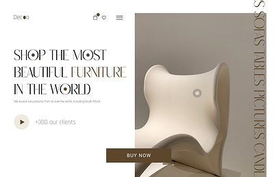 Decco Landing page decor figma furniture landing logo ui