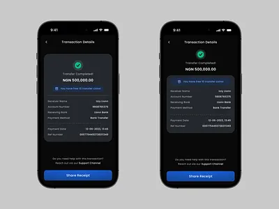 Receipts (Transaction Details) Screen - Fintech APP branding checkout finance fintech mobile product design receipt ui ux design