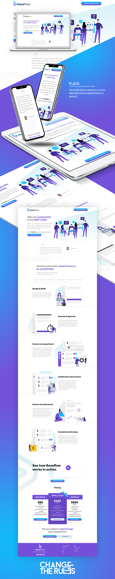 Baseflow Landing Page Design bootsrap design landing page responsive web design ui user experience user interface