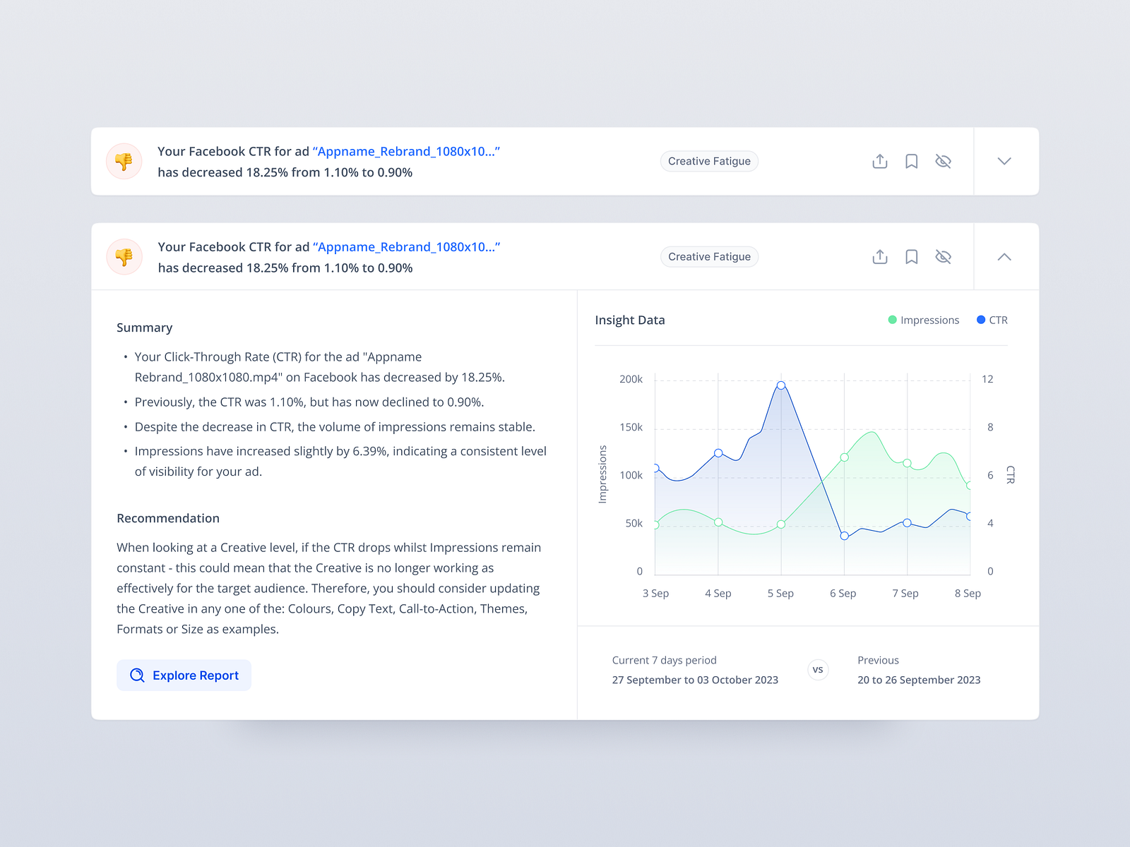 Card UI Design - Saas Reporting by Parklins on Dribbble