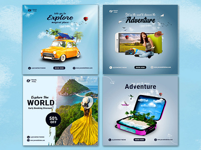 Travel Social Media Advertising Design ads design adventure advertising banner banner design creative ads digital ads design manipulation poster design social media design social media post travel travel agency travel banner travel poster