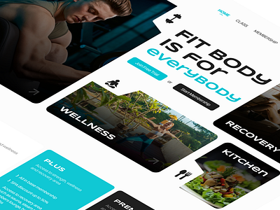 Fitness and Wellness Landing Page Exploration club fitness gym lading page landing ui web design website wellness