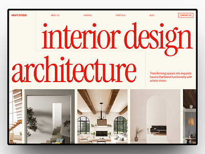 KRAFT STUDIO - Website Design architecture branding design graphic design interior design landing page real estate studio ui web design