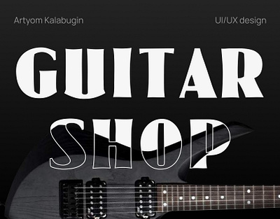 Web-design: Guitar Online Store "BlackRiff" catalog design figma guitar interface logo online store shop ui uiux ux web web design website