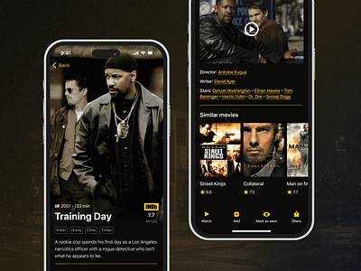 Movie app app concept design films flicks ios iphone mobile movies review ui