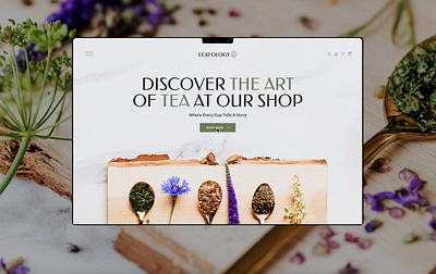 LeafoLogy Tea E-commerce animation design ecommerce figma logo ui ux