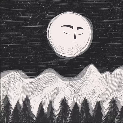 Joyous moon animation design illustration motion graphics