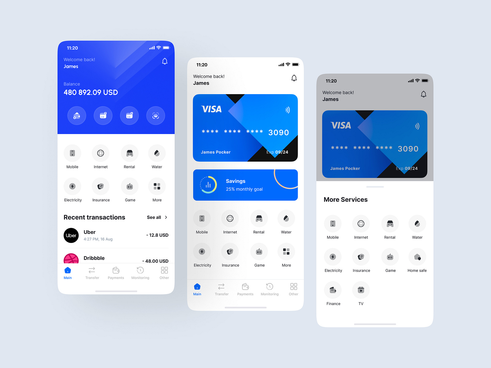 Fintech mobile app by Funkymag on Dribbble
