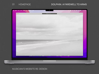 Musician's website redesign. Pt. 1. Homepage animation branding design graphic design motion graphics typography ui ux web