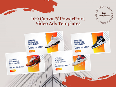 Sports Shoes Video Ad with Canva & PowerPoint advertising animation behance branding canva design graphic design motion graphics powerpoint redesign template vidbazaar